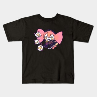 Mudwizard redraws pink pastel bebe with Japanese word cheese/ madoka magica Kids T-Shirt